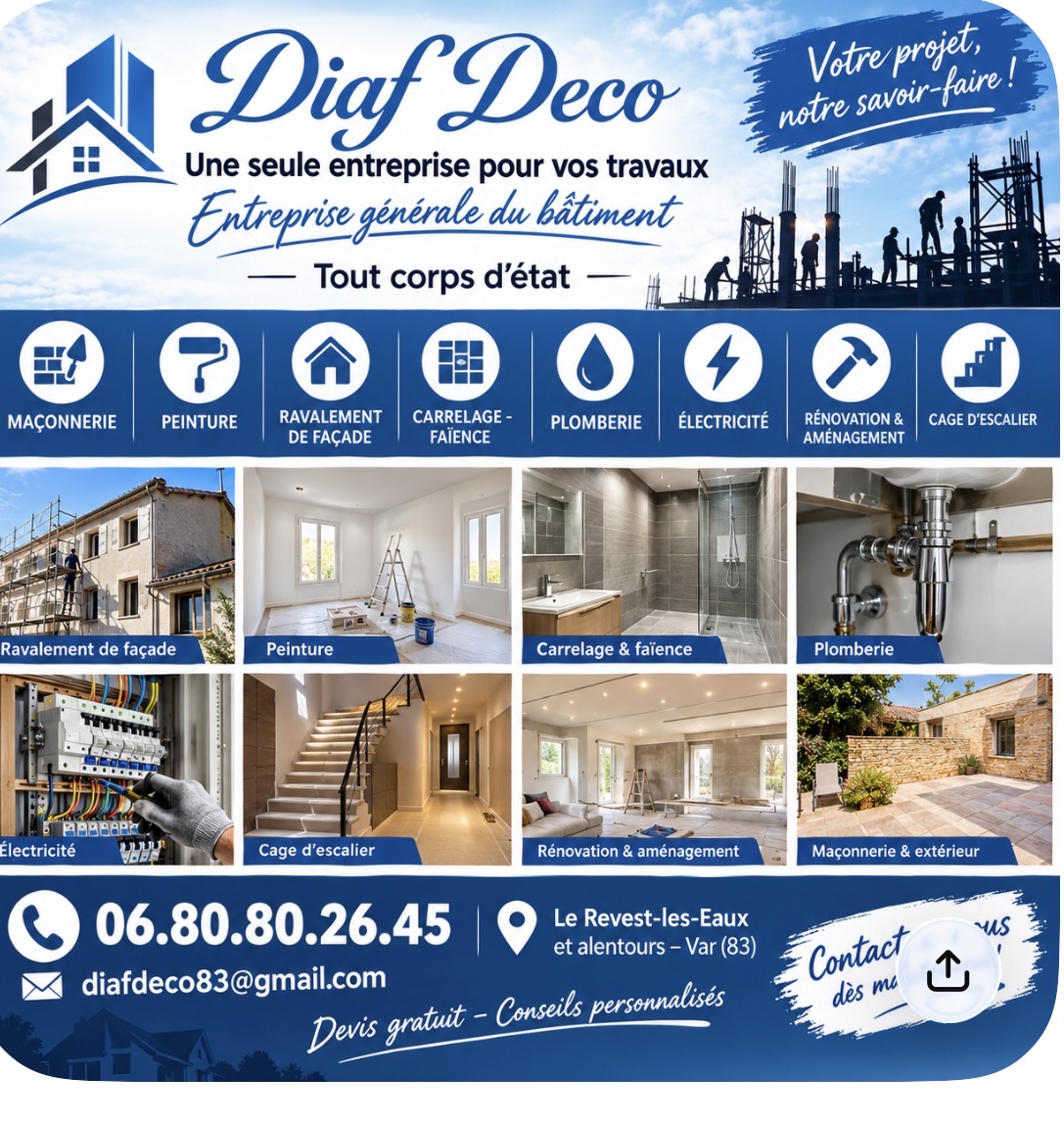 Diaf Deco - Entreprise générale du bâtiment tous corps d'état